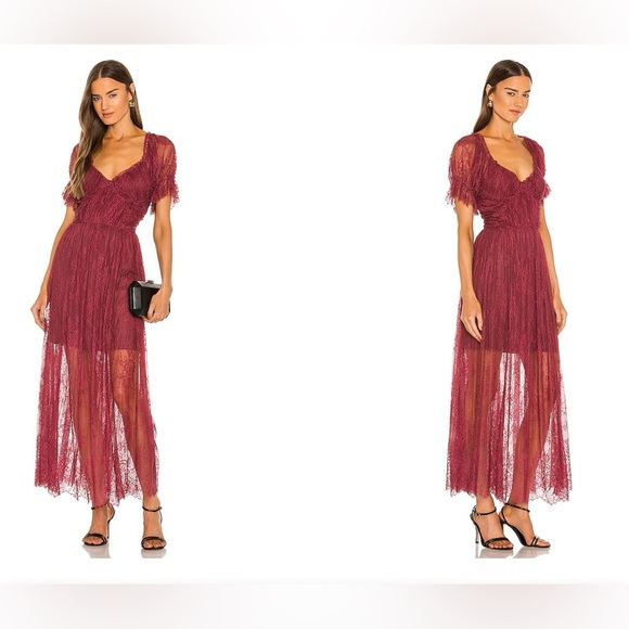 Free People Dear Jane Lace Midi
Dress in Roan Rouge - Picture 1 of 13